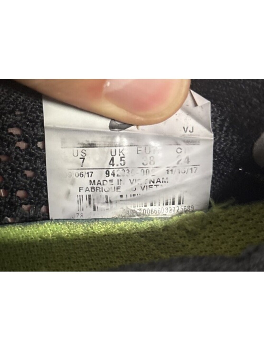 Nike Free RN Flyknit 2018 Shoes Womens 7 Triple Black Anthracite 942839-002 READ - Picture 7 of 15